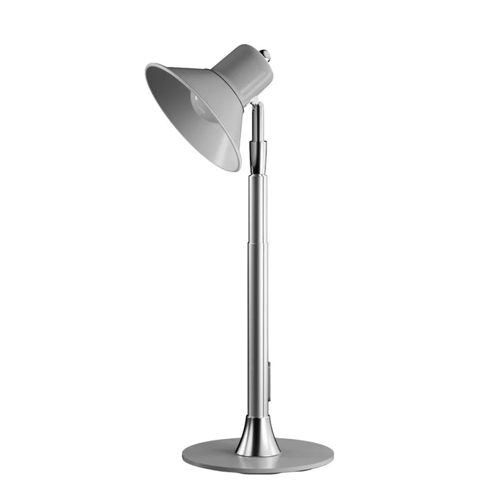 EFL002-P Extendable Iron Art Desk Lamp Study Reading Guest Room Eye Protection Table Light, EU Plug - Silver - 2
