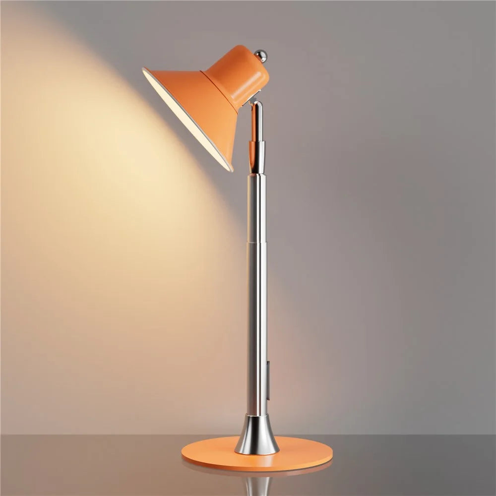 EFL002-P Study Guest Room Desk Light Extendable Eye Protection 3 Color Temperatures Reading Lamp, EU Plug - Orange - 3