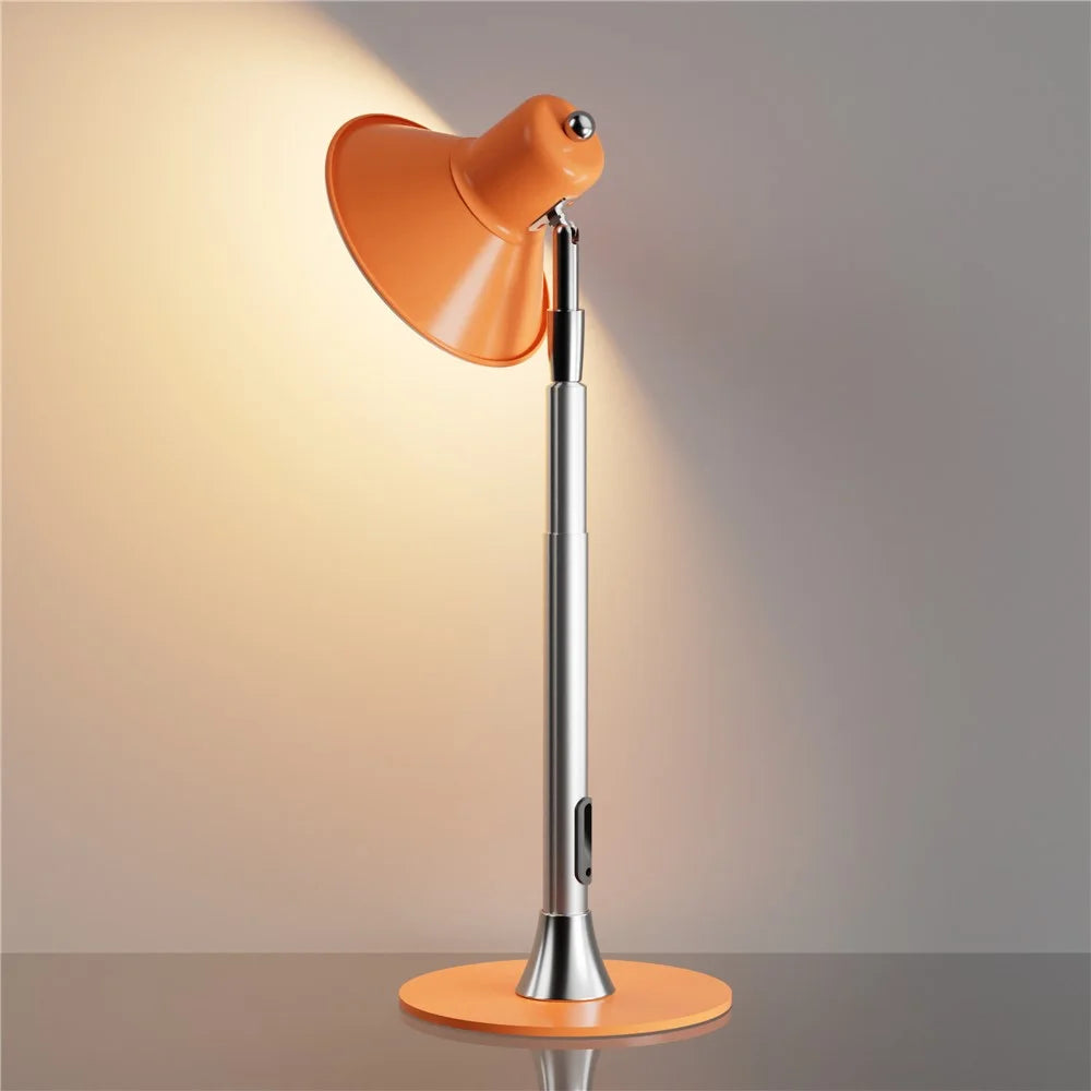 EFL002-P Study Guest Room Desk Light Extendable Eye Protection 3 Color Temperatures Reading Lamp, EU Plug - Orange - 4