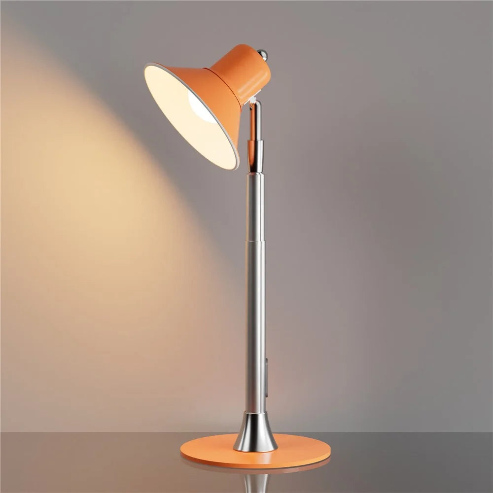 EFL002-P Study Guest Room Desk Light Extendable Eye Protection 3 Color Temperatures Reading Lamp, EU Plug - Orange - 5