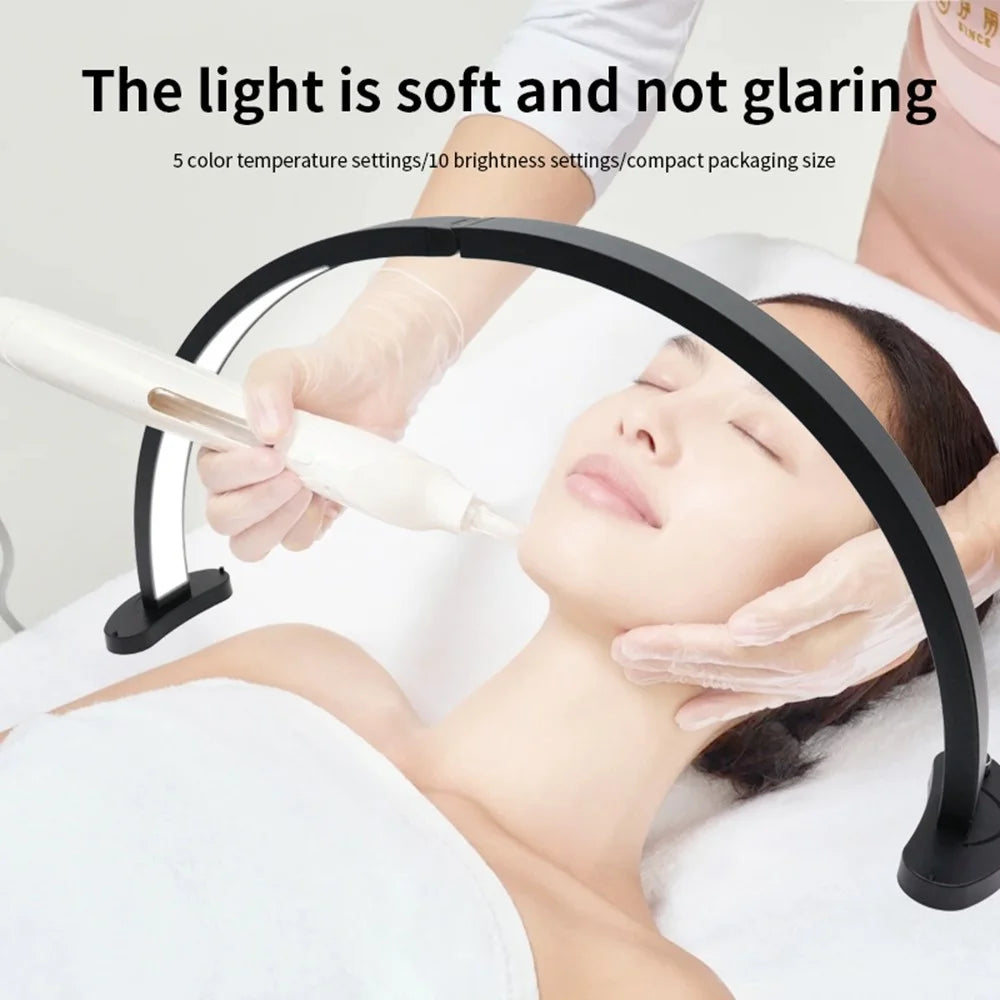 HD-M11X 28 Inch LED Light Eye Care U-Shaped Shadowless Fill Light Semi-Circular Desktop Beauty Lamp for Tattoo / Nail Art - US Plug - 7