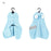 Size XL Quick Dry Wearable Towel for Dogs Cats Gift Absorbent Coral Fleece Hooded Pet Bath Robe, for Pets Under 45kg - Blue - 1