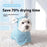 Size XL Quick Dry Wearable Towel for Dogs Cats Gift Absorbent Coral Fleece Hooded Pet Bath Robe, for Pets Under 45kg - Blue - 2
