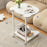 Creative Panda-Shaped Side Table Movable Coffee Table Minimalist Nightstand for Living Room / Bedroom - White - 2