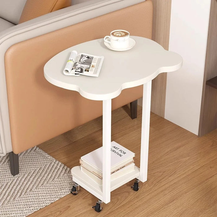 Creative Panda-Shaped Side Table Movable Coffee Table Minimalist Nightstand for Living Room / Bedroom - White - 3