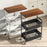 Side Table Storage Cart Living Room Sofa Tea Table Bedroom Kitchen Organizer Rack with Wheels - Black - 2
