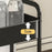 Side Table Storage Cart Living Room Sofa Tea Table Bedroom Kitchen Organizer Rack with Wheels - Black - 7