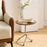51cm Nordic Style Round Side Table Small Coffee Table Sofa End Table Creative Nightstand for Living Room - Walnut - 1