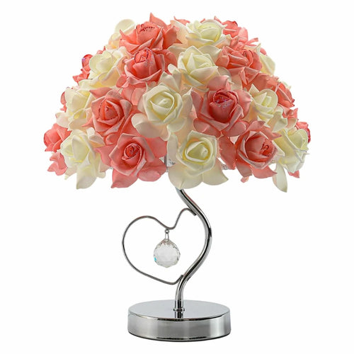 Rose Shaped Table Lamp Bedside Mood Light 3 Color Modes For Bedroom Decorative Ambient Lighting - EU Plug - 1
