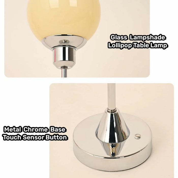 Creative Round Shaped Table Lamp Touch Control 3 Color Modes 4000mAh Rechargeable Light - Beige - 4