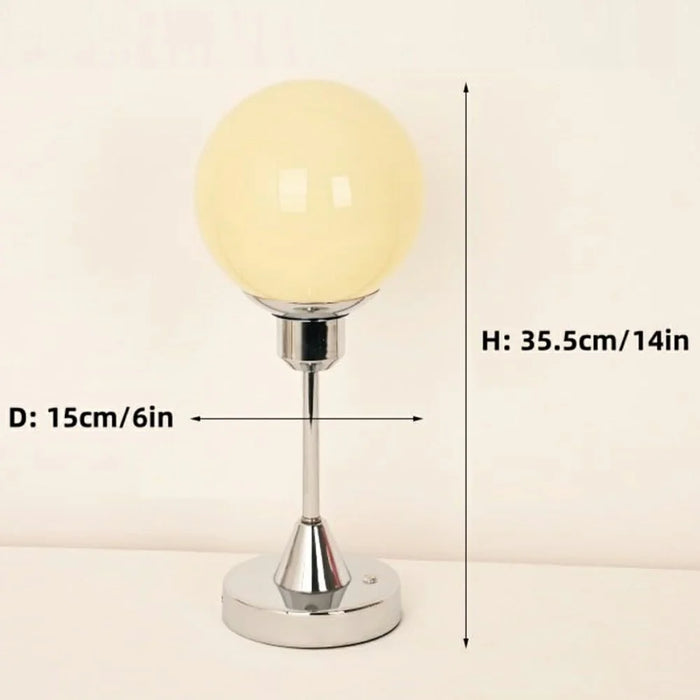 Creative Round Shaped Table Lamp Touch Control 3 Color Modes 4000mAh Rechargeable Light - Beige - 6