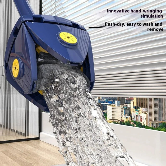 Cloverleaf Design Mop 360 Degree Rotating Deep Cleaning Hands-Free Wringing Mop for Wood Floor Tile Marble - 2