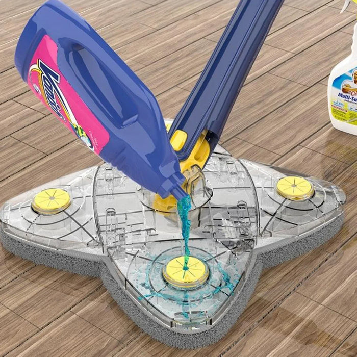 Cloverleaf Design Mop 360 Degree Rotating Deep Cleaning Hands-Free Wringing Mop for Wood Floor Tile Marble - 5