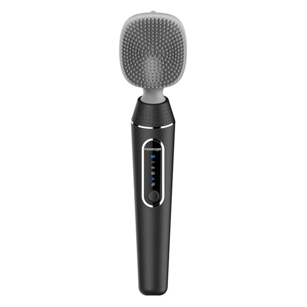 Electric Body Brush 5 Modes IPX6 Waterproof Silicone Shower Brush Body for Cleansing Massaging Exfoliating - Black - 1