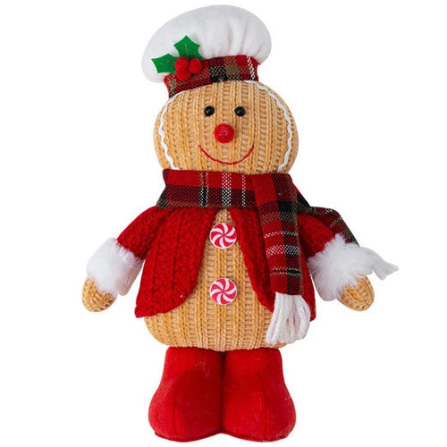 Christmas Gingerbread Man Doll Creative Figurine Ornament Holiday Decoration for Home / Hotel - Style A - 1
