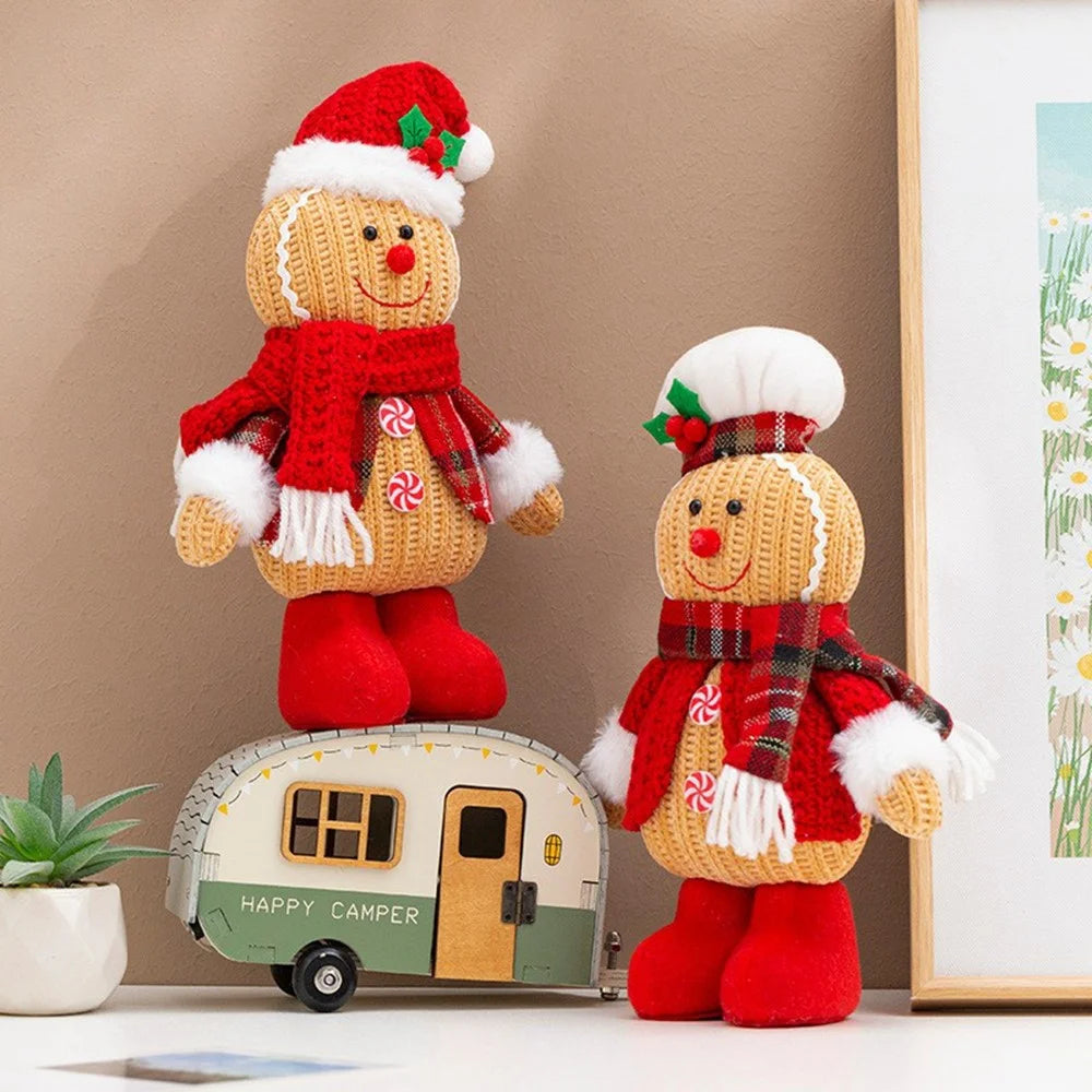 Christmas Gingerbread Man Doll Creative Figurine Ornament Holiday Decoration for Home / Hotel - Style A - 2