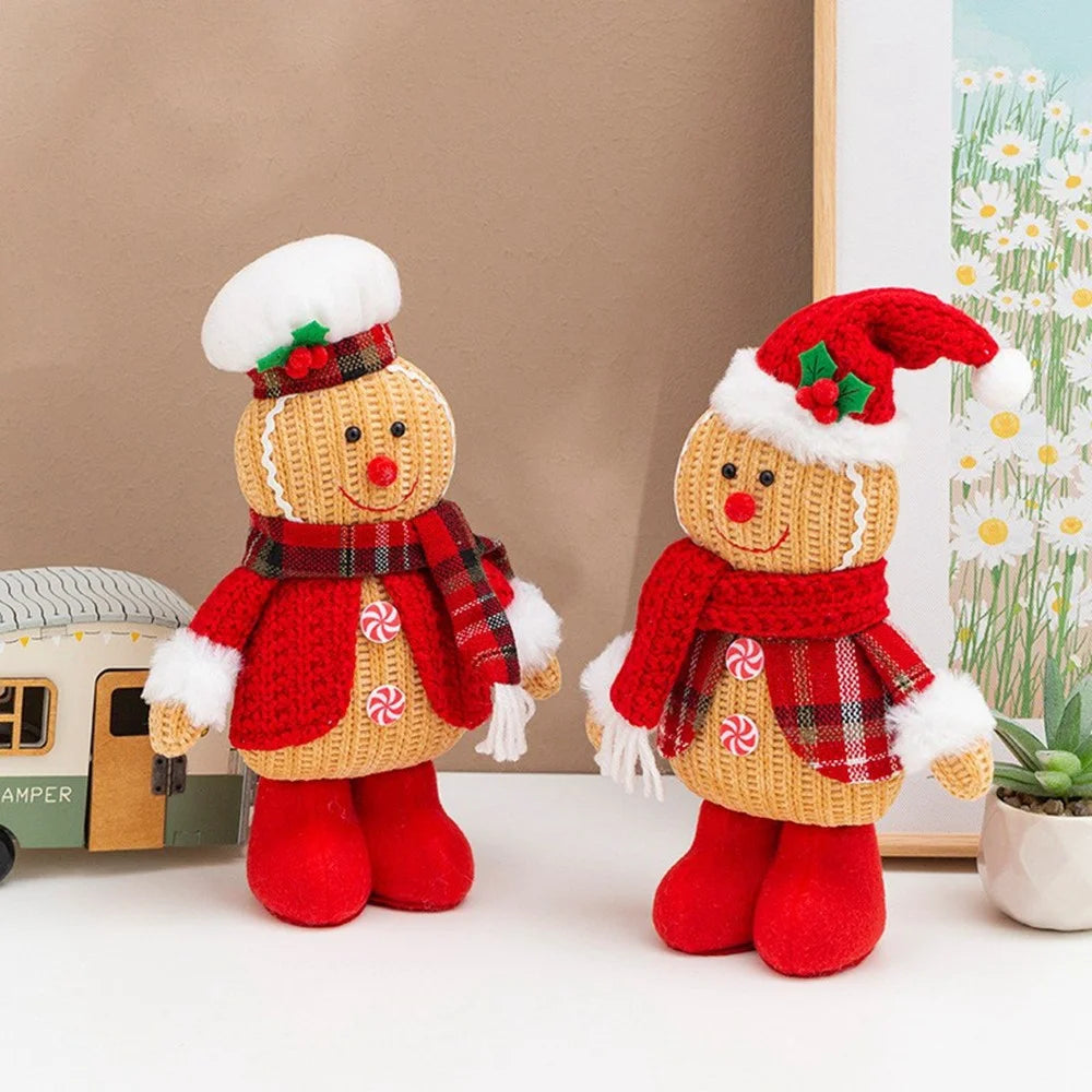 Christmas Gingerbread Man Doll Creative Figurine Ornament Holiday Decoration for Home / Hotel - Style A - 3
