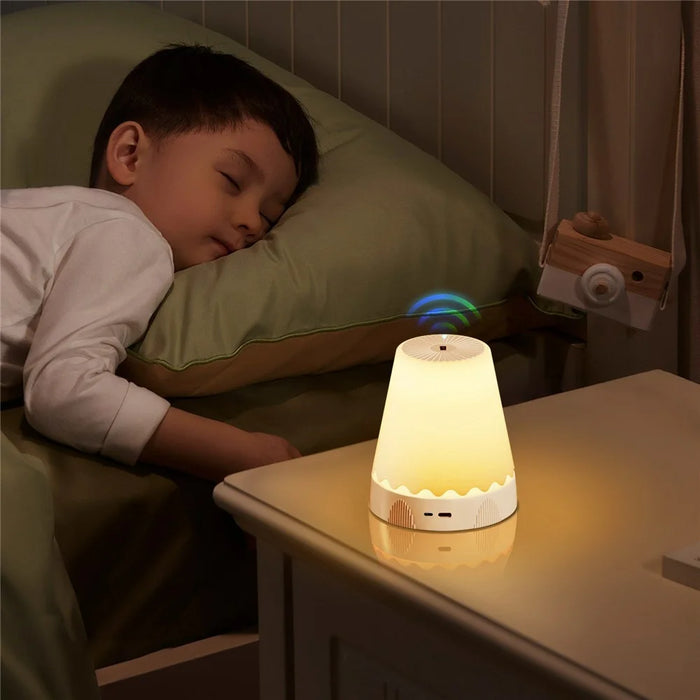 HDT001 USB Rechargeable RGB Desk Lamp Adjustable Height Gesture Sensing Dimmable Bedside Night Light - White - 6
