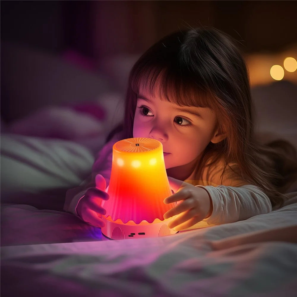 HDT002 Gesture Sensor RGB Ambient Light Adjustable Height Dimmable Bedside Lamp USB Rechargeable Night Light - White - 6