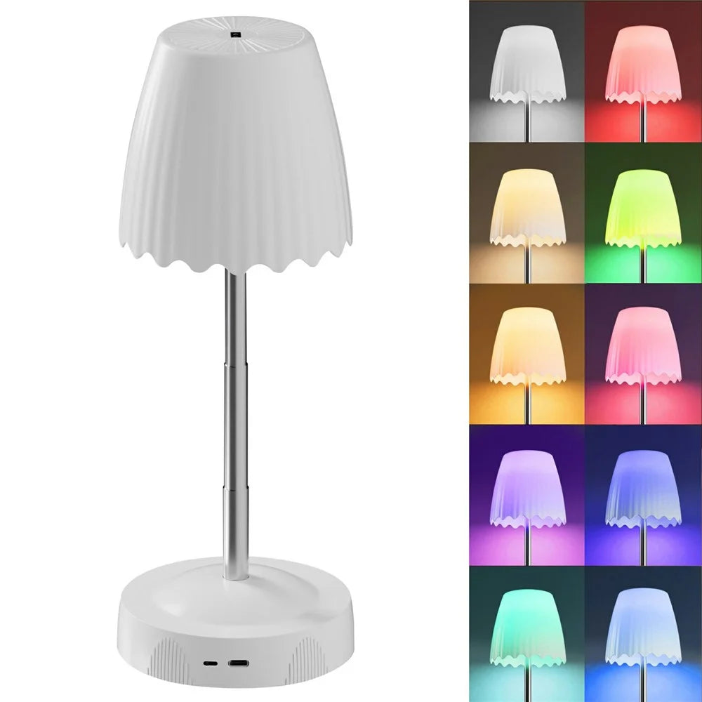 HDT003 Gesture Control Ambiance Lamp Height Adjustable Dimmable Desk Light for Bedroom Nightstand - White - 1