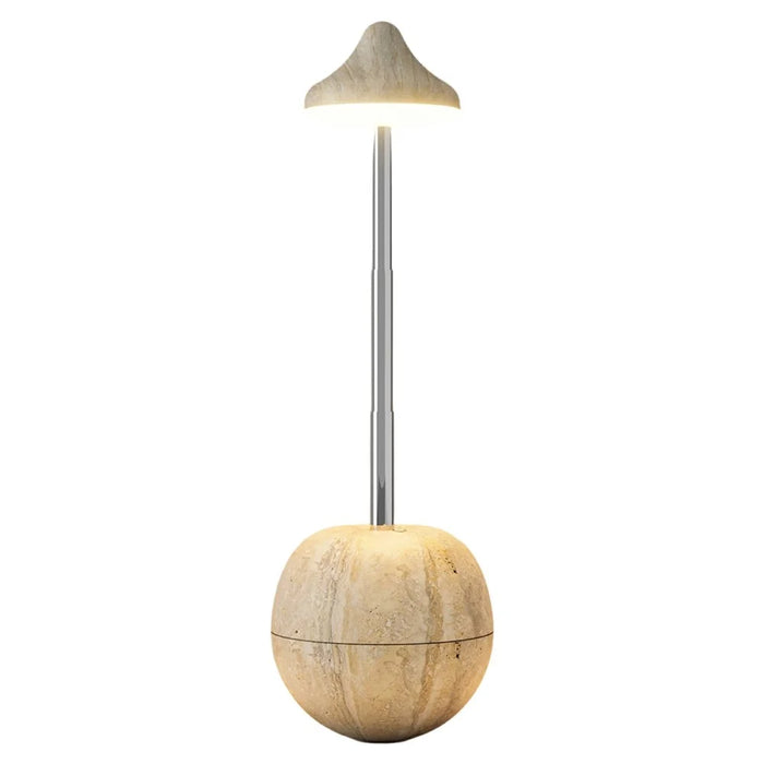 RPT001 Wood Grain Tumbler Design LED Bedside Lamp Adjustable Height Touch Control Table Light with Remote - Yellow Travertine - 1