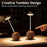 RPT001 Wood Grain Tumbler Design LED Bedside Lamp Adjustable Height Touch Control Table Light with Remote - Yellow Travertine - 3
