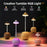 RPT001 Wood Grain Tumbler Design LED Bedside Lamp Adjustable Height Touch Control Table Light with Remote - Yellow Travertine - 5