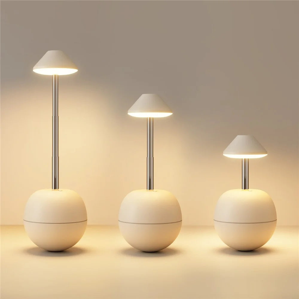 RPT002 Tumbler Design LED Night Light Adjustable Height Decorative Table Lamp Bedside Mood Lighting with Remote - White - 2