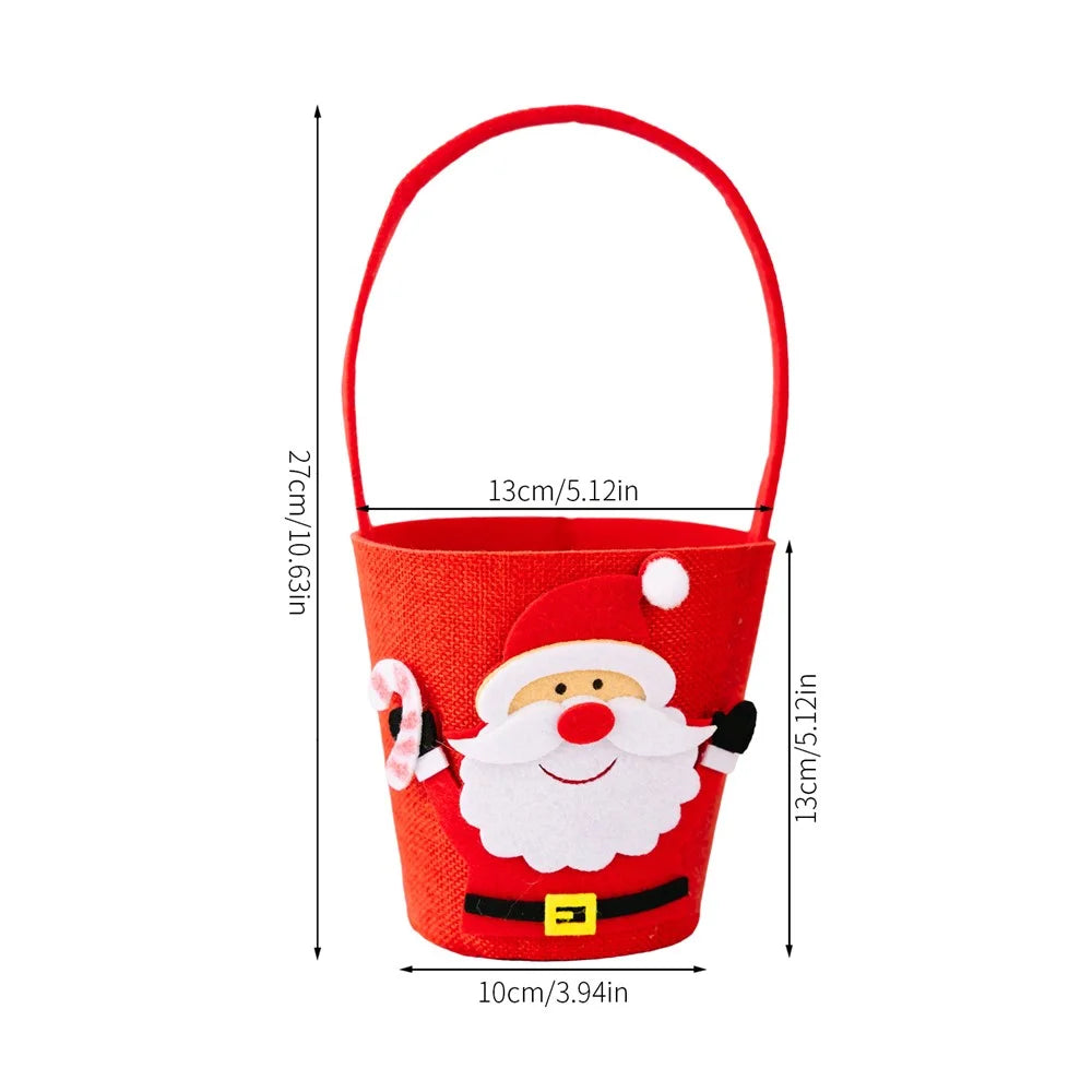Christmas Candy Gift Bag Cartoon Design Festive Bucket for Kids Holiday Decoration  /  Party Atmosphere  /  Home Decor - Santa Claus - 7