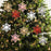6Pcs Christmas Ornaments Snowflake Hanging Decorations Glittery 3D Iridescent for Christmas Tree - Red - 5
