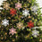 6Pcs Christmas Ornaments Snowflake Hanging Decorations Glittery 3D Iridescent for Christmas Tree - Red - 7