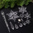 18Pcs Christmas Decorations Set Clear Snowflakes Bayberry Balls Acrylic Icicles Ornaments for Holiday Gift Decor - Transparent - 2
