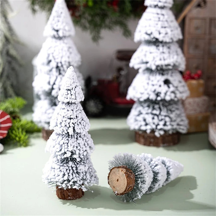 Mini Christmas Tree 15cm Desktop Decoration Tabletop Ornament Cedar Pine Tree for Home / Office Holiday Gift Decor - 5