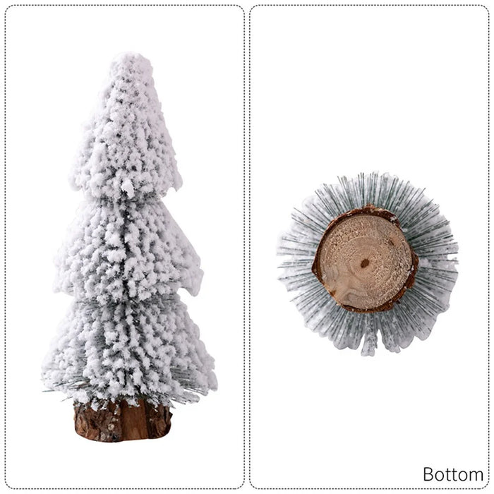 Mini Christmas Tree 25cm Desktop Decoration Tabletop Ornament Cedar Pine Tree for Home / Office Holiday Gift Decor - 2