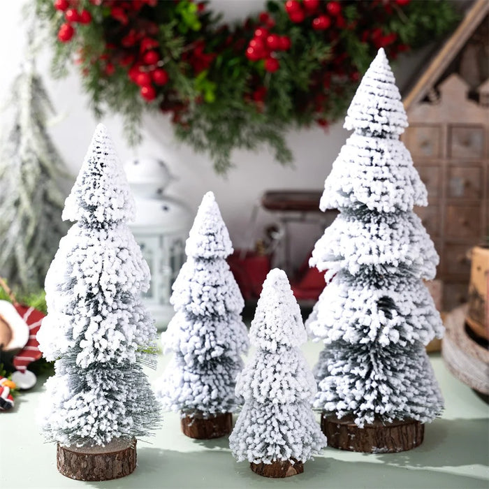 Mini Christmas Tree 25cm Desktop Decoration Tabletop Ornament Cedar Pine Tree for Home / Office Holiday Gift Decor - 6