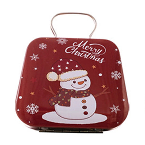 Christmas Mini Tin Candy Box Handbag Shaped Gift Container for Kids Holiday Decoration Storage  /  Portable Treat Holder - Style E - 1