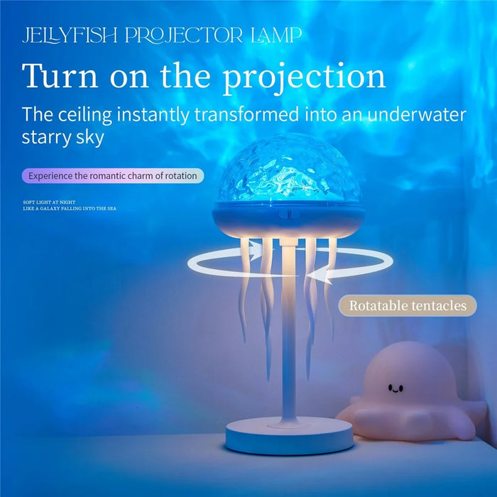 Jellyfish Shape Dimmable Night Light Wave Pattern Projector Atmosphere Lamp with Remote for Bedroom - 4