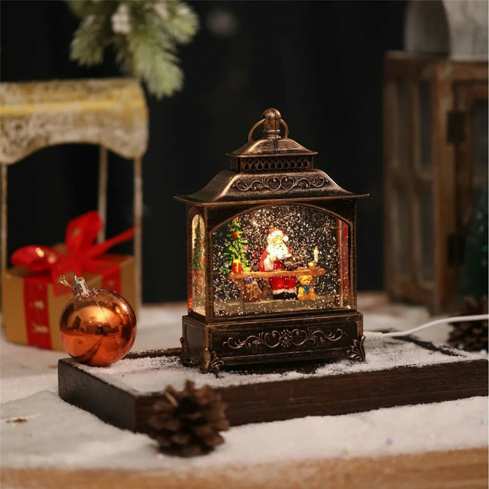 Christmas Lantern Music Box Desktop Night Light Holiday Decoration Gift for Party / Home - Reindeer - 6
