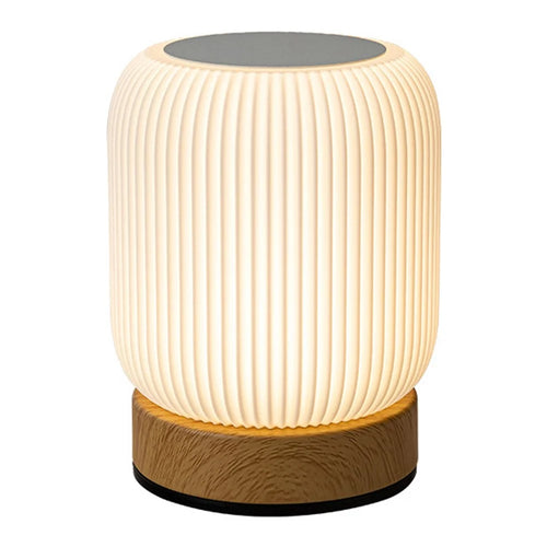 Wood Grain Touch Night Light Tap Table Lamp Bedside Lamp 3 Color Mood Light For Bedroom Home Decor - 1