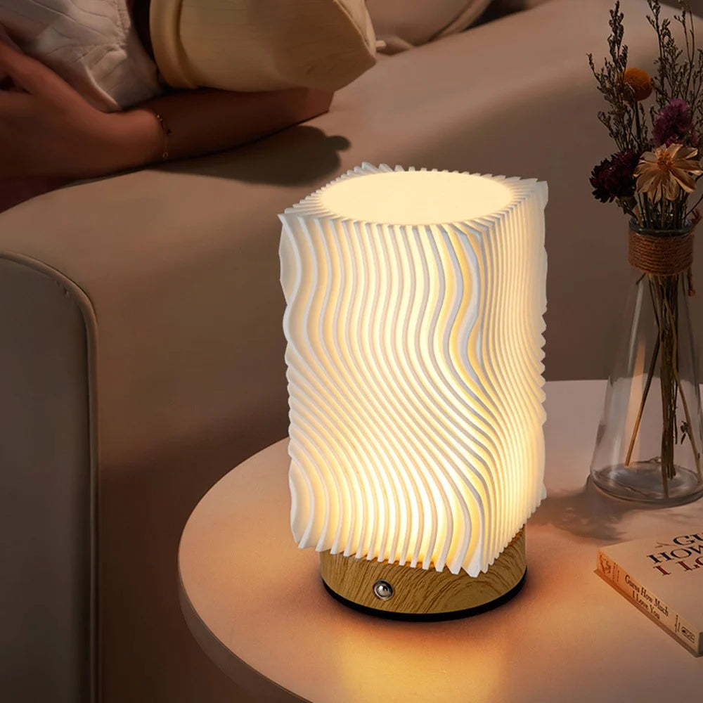 Touch Control Table Lamp 3 Color Mode LED Night Light USB-C Rechargeable Lamp with Anti-Slip Base for Bedroom - 1