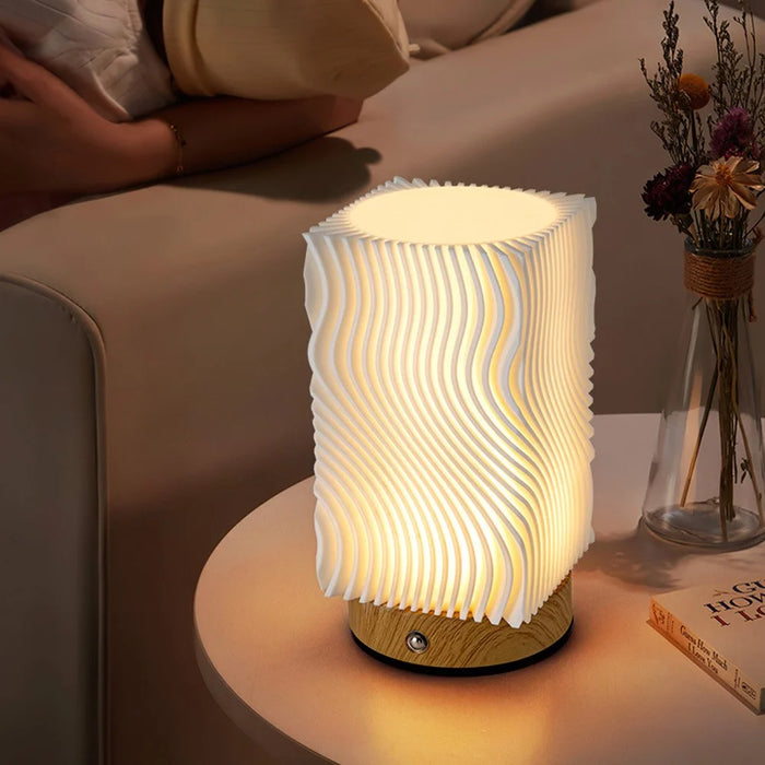 Touch Control Table Lamp 3 Color Mode LED Night Light USB-C Rechargeable Lamp with Anti-Slip Base for Bedroom - 1