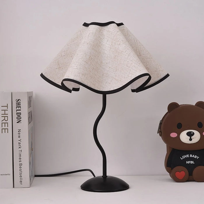 Modern Simplicity Bedside Lamp Flower Petal Retro Table Light 3 Color Adjustable 7W Decorative Night Light, EU Plug - 5