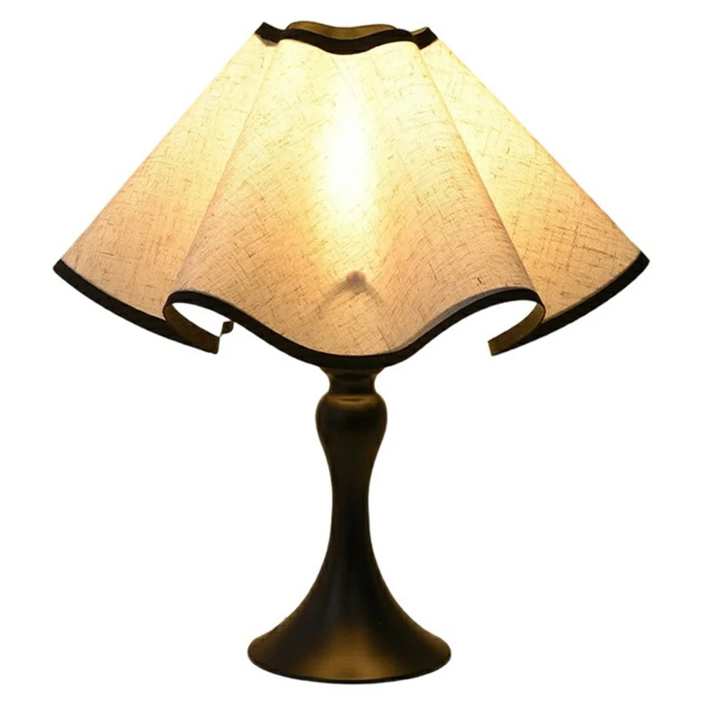 12W Petal Bedside Light for Bedroom Study Room 3 Brightness Levels Medieval Table Lamp, EU Plug - Style A - 1