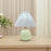 12W Pleated Table Lamp 3 Level Brightness Bedside Night Light Eye-Caring Flicker-Free Warm Light Lamp - Beige Lampshade  /  Cream Color Base, EU Plug - 4