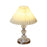 Crystal Retro Table Lamp with 3 Color Adjustable Minimalist USB Powered Bedside Night Light for Living Room / Bedroom - Beige - 1
