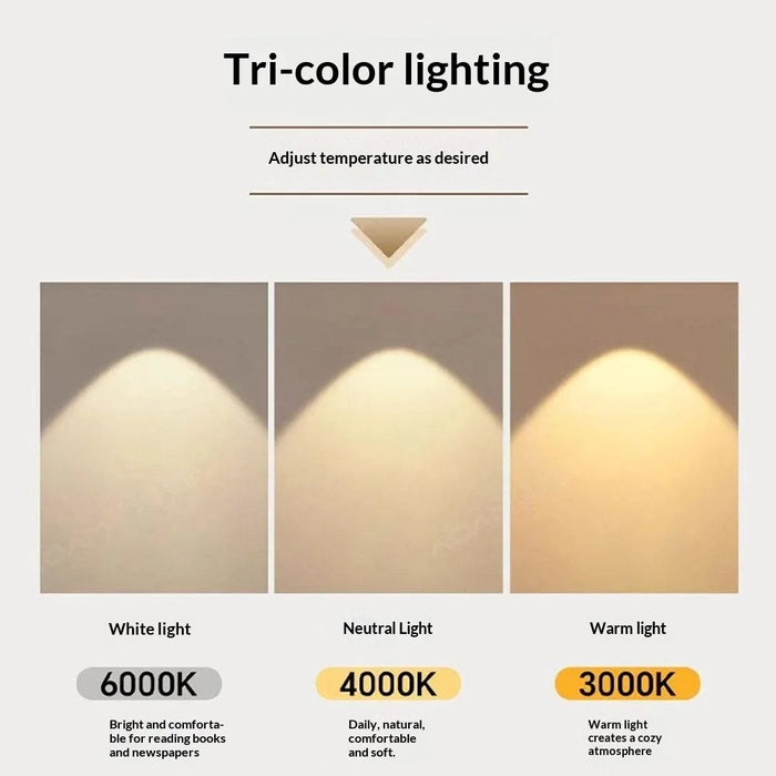 Crystal Retro Table Lamp with 3 Color Adjustable Minimalist USB Powered Bedside Night Light for Living Room / Bedroom - Beige - 3