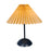 Pleated Table Lamp Single Color Warm Light Bedside Light USB Powered Night Light with Metal Base for Bedroom - Khaki - 1