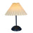 Pleated Table Lamp with 3 Color Modes + Stepless Dimming Metal Base Bedside Light USB Powered Night Light for Bedroom - Beige - 1