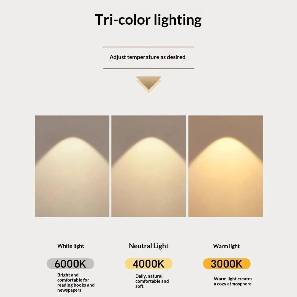 Pleated Table Lamp 7W 3-Color Adjustable Desk Light Bedside Ambient Lighting Gold Body Nordic Style, EU Plug - Floral - 3
