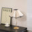 Nordic 7W Petal Umbrella Table Lamp 3-Level Dimmable Bedside Lamp Fabric Lampshade Ambient Night Light with Metal Base for Bedroom - EU Plug - 2